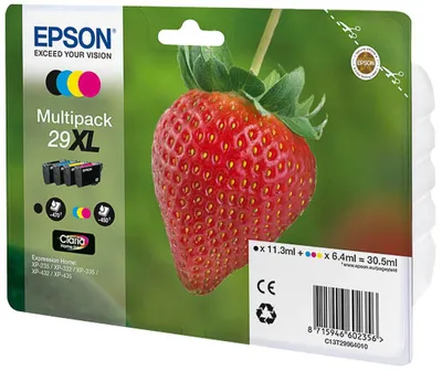 Productafbeelding van Epson C13T29964010 Inktpatroonmultipack 29XL: zwart, cyaan, geel, magenta