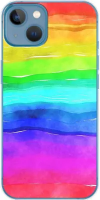 Produktbild von König Design Hülle kompatibel mit Apple iPhone 14 Plus Kunststoff Soft Handyhülle - Handy Case Regenbogen