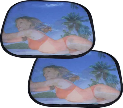 Produktbild von Auto Sonnenschutz 2er Set 44×36cm Sonnenblende Universal Seitenscheibe Saugnapf