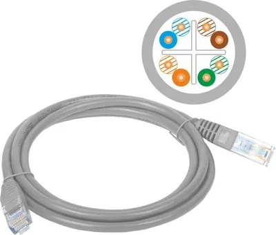 Immagine prodotto di Cavo patch U/UTP categoria 6 PVC 1,0 m grigio ALANTEC