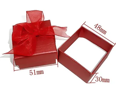 Produktbild von 1 Geschenkschachtel rot 5 x 5 cm m. Schleife