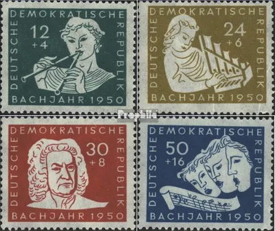 Produktbild von Briefmarken DDR 1950 Mi 256-259 (kompl.Ausg.) postfrisch 200.Todestag von Bach