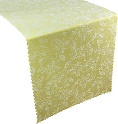 Produktbild von Fleckenresistente Tischtuchläufer Blumen Z-2950 Gelb 40x180 cm