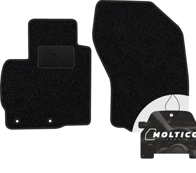 Produktbild von moto-MOLTICO Vorne Fußmatten Auto Velours Autoteppiche Schwarz Automatten Set 2-teilig passend für Mitsubishi Outlander II 2007-2013