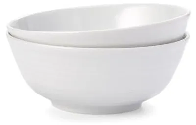 2er-Set Porzellan-Müslischalen 15 cm Weiß