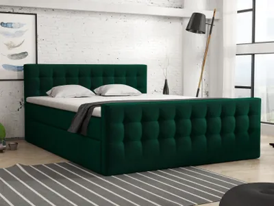Produktbild von FEDVE Boxspringbett Schlafzimmerbett PUMIKAS , Doppelbett mit Bonell-Matratze und Toppera 160x200