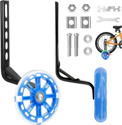 Obrázok produktu pre Bicyklové pomocné kolieska, modré, pre deti, stabilná opora, univerzálne