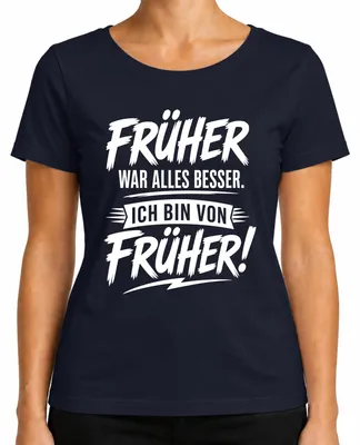 Immagine prodotto di "Prima era meglio." T-shirt sarcastica con scritta "Prima era meglio", per uomo, colore blu navy, taglia XXL