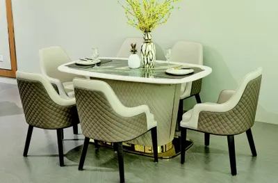 Image de Set complet table à manger + 6 chaises salle à manger ensemble table groupe tables 7pcs