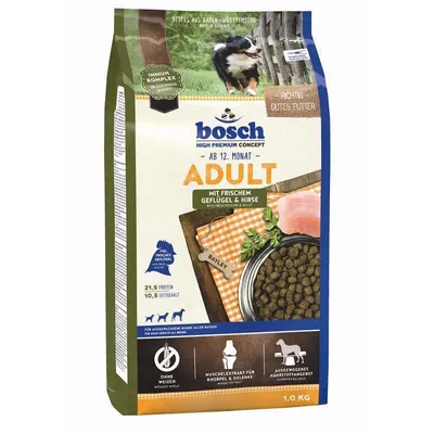 Produktbild von Bosch ADULT MIT FRISCHEM GEFLÜGEL & HIRSE, Adult, Hirse, Geflügel, 1 kg