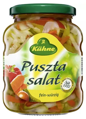 Immagine prodotto di Insalata di verdure Kühne Puszta in barattolo dal sapore fine e piccante 370g