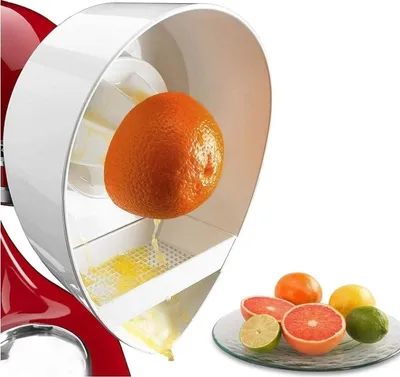 Produktbild von Zitruspresse-Aufsatz für Standmixer,Cofun Juicer-Befestigung für den KitchenAid-Mixer, Citrus Squeezer mit 2-Größen Reamer & Splash Guard