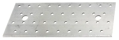 Zdjęcie produktu dla Alberts 847258 Płyta perforowana, ocynkowana metodą Sendzimira, 200 x 80 mm, zestaw 25 sztuk