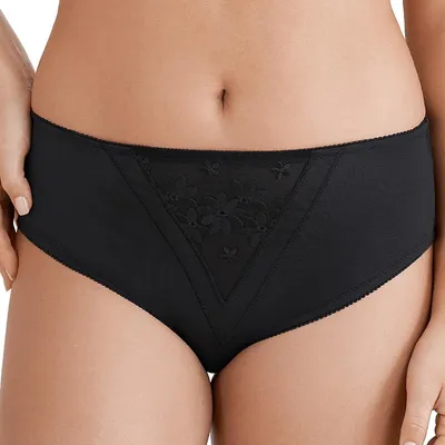 Produktbild von Felina Swiss Broderie Hüftslip Blumen-Stickerei auf der Vorderseite, Elastische Beinausschnitte, Bester Tragekomfort