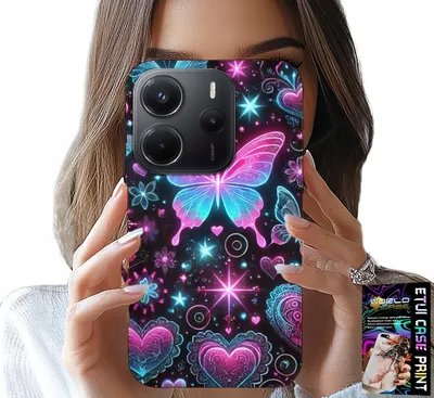 Produktbild von Fall Für Xiaomi Note 14 4G - Bunte Schmetterling Herz Mode Designs Fall
