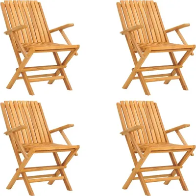 Produktbild von vidaXL Gartenstühle 4 Stk. Klappbar 61x67x90 cm Massivholz Teak