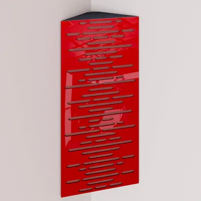 Produktbild von 2er-Pack – Schmale akustische Eck-Bassfalle mit Samtstoff | 50x23x10 cm |Reflexion - Schalldämmung | [WAVE - Roter Kunststoff |Rosa]