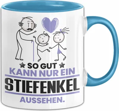Produktbild von Stiefenkel Geschenk Tasse So Gut Kann Nur Ein Stiefenkel Aussehen Geschenkidee Kaffee-Becher (Blau)