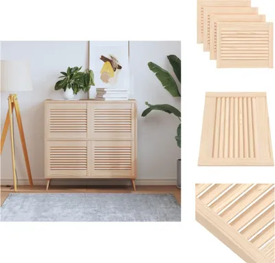 Zdjęcie produktu dla vidaXL Drzwi do szafy żaluzjowe 4 szt. 39,5x49,4 lite drewno sosnowe - Drzwi do szafy