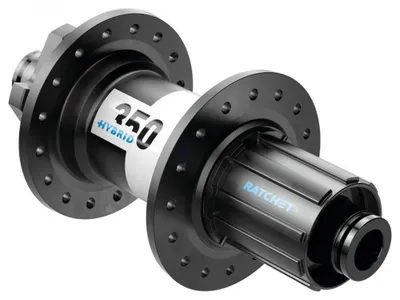 Image de HR-Nabe DT Swiss 350 Hybrid MTB DB 148/12mm TA Boost, IS 6-L, 32 L, Shim.St