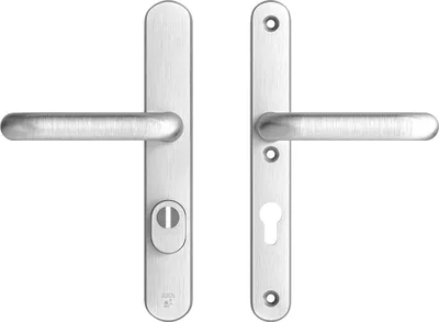 Produktbild von AXA Sicherheitstürbeschlag - Set - Oval Plus - Aluminium - Türgriff - U - Griff Modell - PC72 mit Kernzugsicherung - Schmaler Schutz
