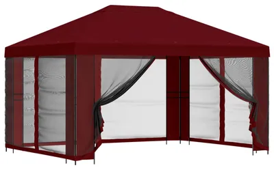 Immagine prodotto di Gazebo da giardino con pareti laterali 4 × 3 m Borgogna