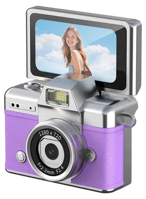 Produktbild von Daumen-Schlüsselanhänger-Kinderkamera, 1,47-Zoll-Klappdisplay, Mini-Digitalkamera, HD, ultrakompakte Kamera, Videokamera