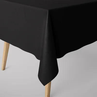 Produktbild von SCHÖNER LEBEN. Tischdecke Waffelrelief Kästchenstruktur uni schwarz Größe 130x260cm