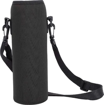 Immagine prodotto di Sport all'aperto bottiglia d'acqua termica titolare borsa borsa prova beffato con cinturino (nero)