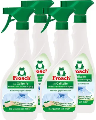 Produktbild von 4x Frosch wie Gallseife Fleck-Entferner und Vorwasch Spray 500 ml Sprühflasche