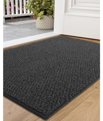 Produktbild von Fußmatte Innen und Außen 80x120cm Grau rutschfest Schmutzfangmatte waschbar saugfähig