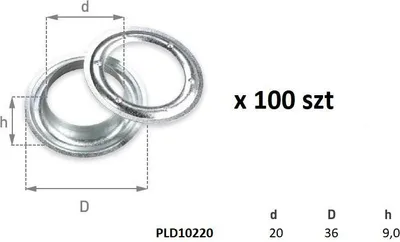 Produktbild von Planenösen 20 mm, 100 Stück