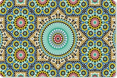 Produktbild von MuchoWow® Mauspad Mousepad Mosaik - Muster - Mandala 27x18 cm - Mousepads - Maus Mat - Pad - Mausunterlage - Büroartikel - Desk Matten