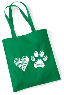 Produktbild von Huuraa Jutebeutel Herz Tapse 10 Liter Kelly Green Baumwolle Tasche Geschenkidee