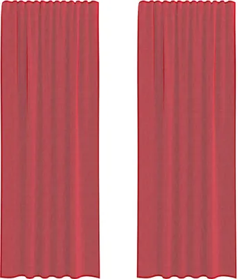 Obrázek produktu pro Voálové závěsy s poutky 2 ks Vínově červená 140x260 cm