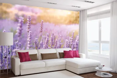 Produktbild von Vlies Fototapete BERGLAVENDEL 375 x 250 cm (inkl. Kleister) - Vlies Tapete, Wandtapete, Wandbilder - Tapete für Wohnzimmer Schlafzimmer, Büro, Küche - Montagefertig