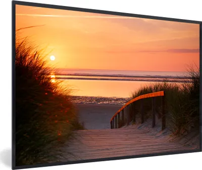 Produktbild von MuchoWow® MuchoWow® Gerahmtes Poster Strand - Sonne - Farben 30x20 cm - Poster mit zchwarzem Bilderrahmen - Kunstdruck - Bild-Poster