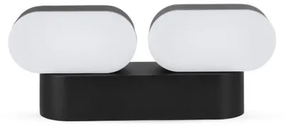 Immagine prodotto di V-TAC VT-814 Lampada LED 12W da parete nero teste ruotabili wall light bianco caldo 3000K IP65 - SKU 8293