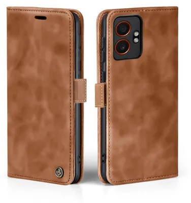 Produktbild von Handy Hülle für Samsung Galaxy Xcover7 Pro Klapphülle Bookcase Flip Cover Handy Tasche Etui Farbe: Hellbraun