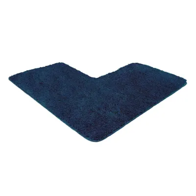 Obrázek produktu pro WohnDirect rohová koupelnová předložka Florenz tmavě modrá 100 x 100 x 50 cm