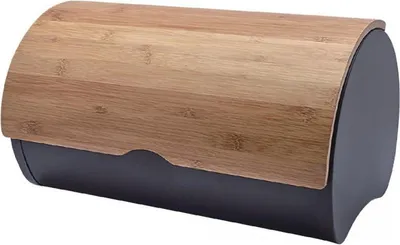 Immagine prodotto di Brunbeste contenitore per il pane in acciaio con coperchio in legno BB2738
