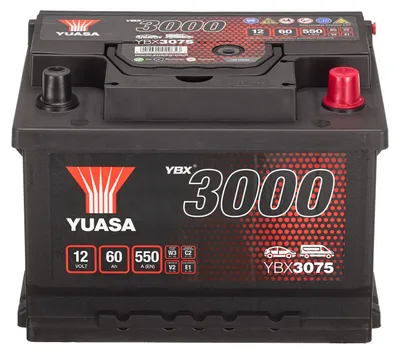 Produktbild von YUASA YBX3000 Starterbatterie 12V 60Ah 550A/EN LB2 Batterie