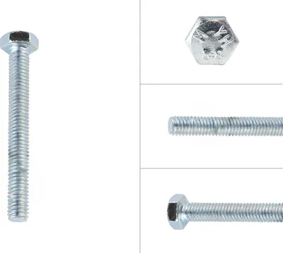 Obrázok produktu pre Skrutky so šesťhrannou hlavou pozinkované M6 x 50 mm - 200 kusov