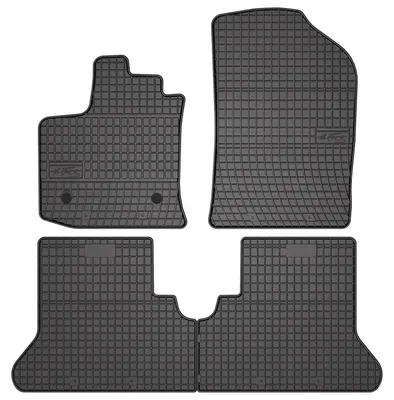 Image de Tapis de sol en caoutchouc pour Dacia Dokker 2013-2021 (monospace) – 4 pièces, noirs, sur mesure