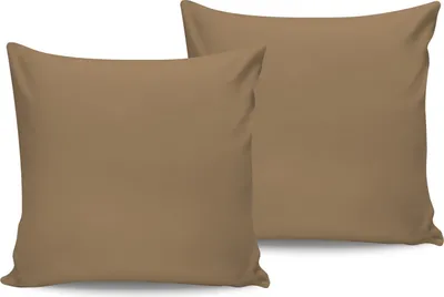 Produktbild von L'Essentiel Linge de Maison, Light Brown, Kissenbezug-Set (2-teilig) (DE), Hellbraun, 100 % BAUMWOLLE RANFORCE, 80 x 80 cm