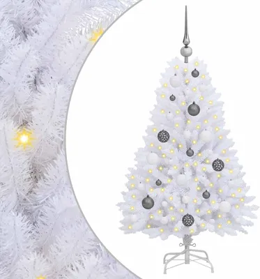 Zdjęcie produktu dla vidaXL Sztuczna choinka biała 68 x 68 x 120 cm PVC i metal