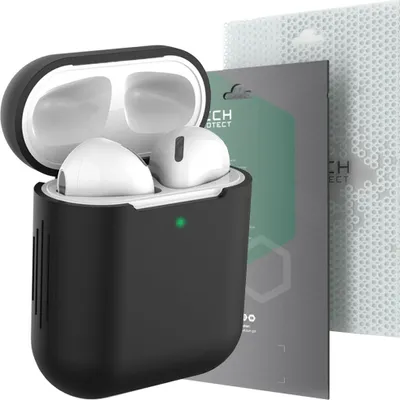 Produktbild von Tech-Protect Icon Case für AirPods 1/2 - Schwarz