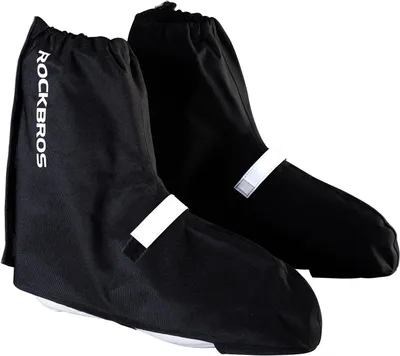 Produktbild von ROCKBROS Schuhüberzüge Windfest Leichte Rutschfeste Regenstiefelüberzüge Schuh Überzieher MTB Schwarz L
