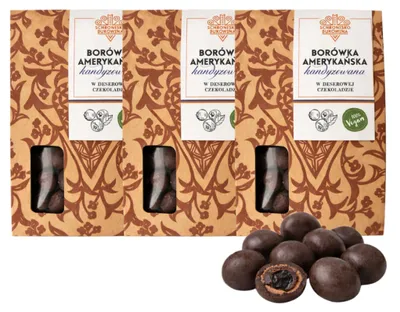 Image de Myrtilles américaines enrobées de chocolat 100 g - Schronisko Bukowina - 3 x