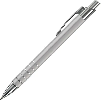 Produktbild von Schlanker Metall-Kugelschreiber / verchromte Teile / Farbe: silber